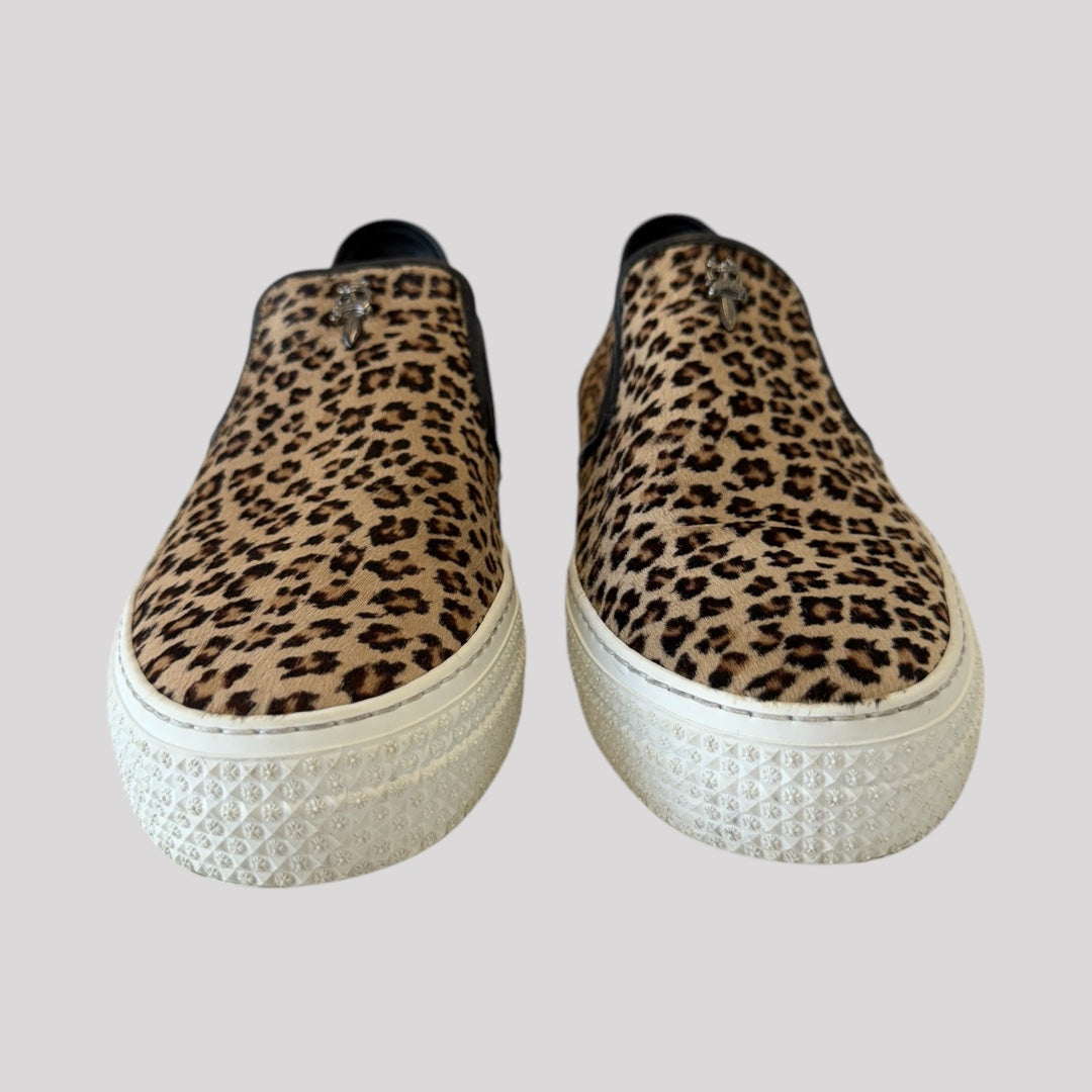 Chrome Hearts Pony Hair Cheetah Slip Ons