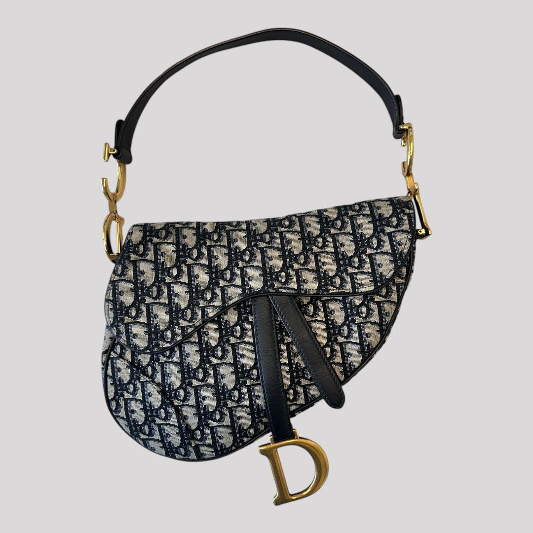 Dior Oblique Jacquard Saddle Bag