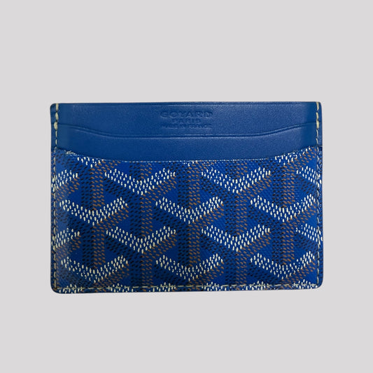 Goyard Goyardine Saint Sulpice Card Holder Sky Blue