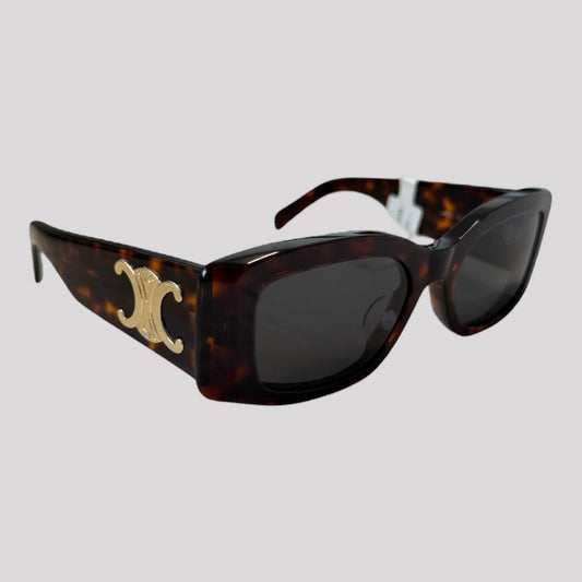 Celine Triomphe Havana Gold Sunglasses