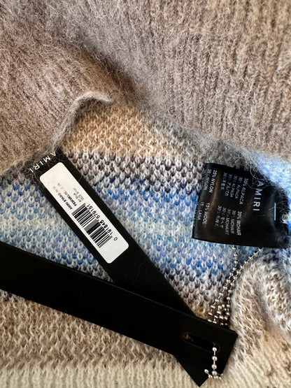 Amiri Bleached Stripe Alpaca Mohair & Wool Sweater