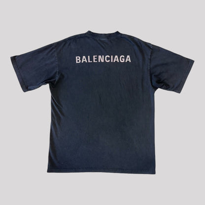 Balenciaga Rhinestone Logo Oversized T-Shirt