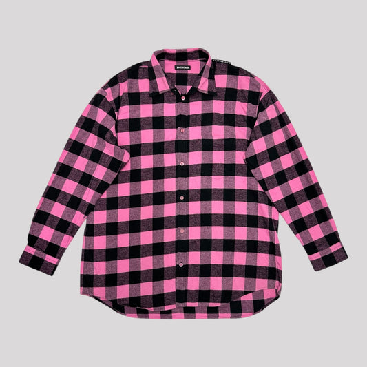 Balenciaga Pink Flannel Shirt