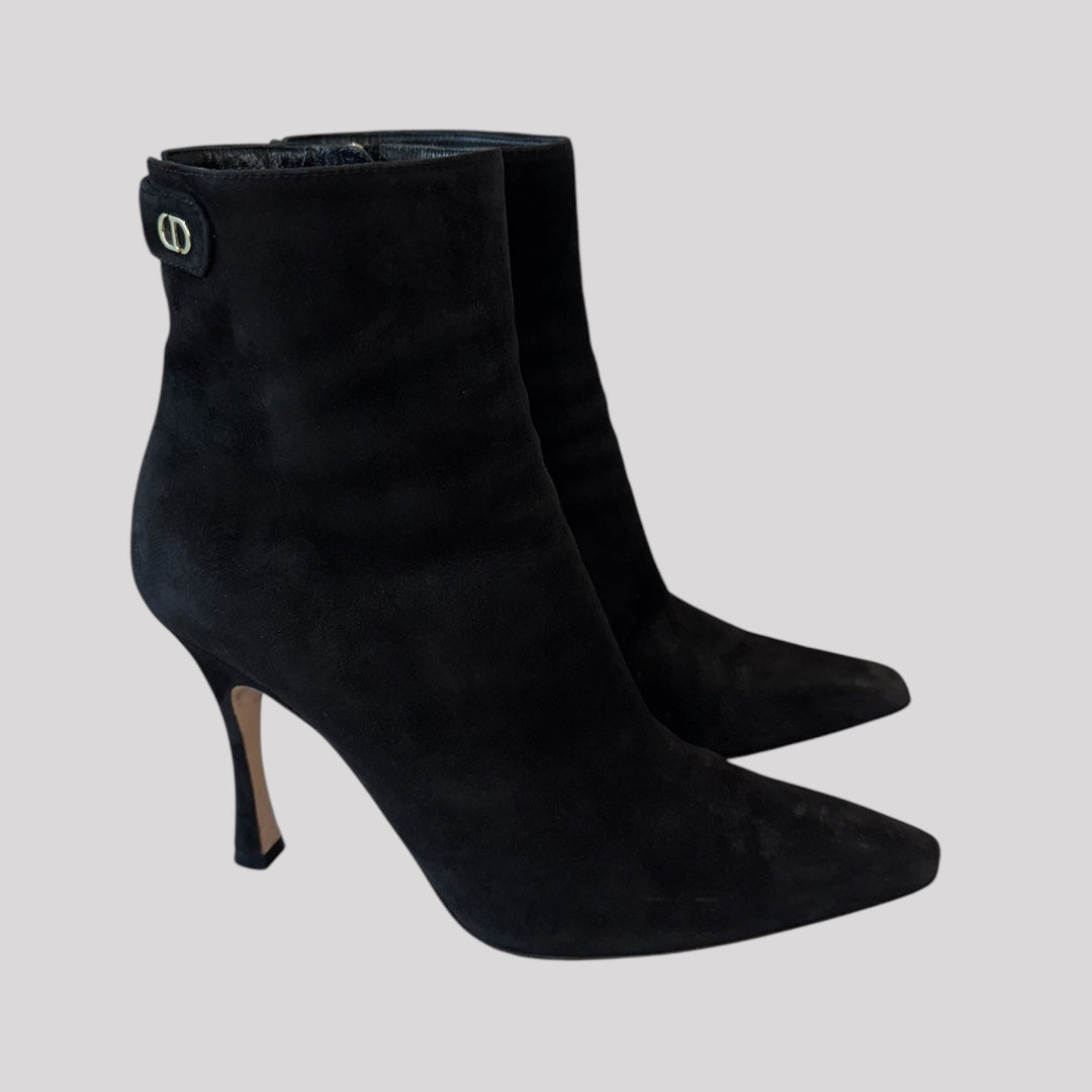 Christian Dior Black Dior Attract Heeled Ankle Boot