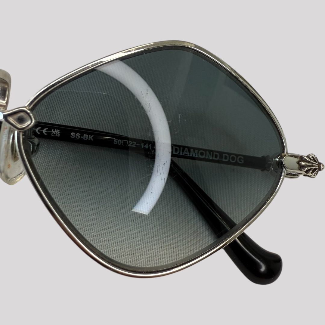 Chrome Hearts Diamond Dog Round Sunglasses