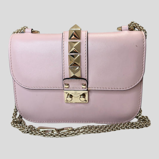 Valentino Small Rockstud Glam Lock Flap Bag