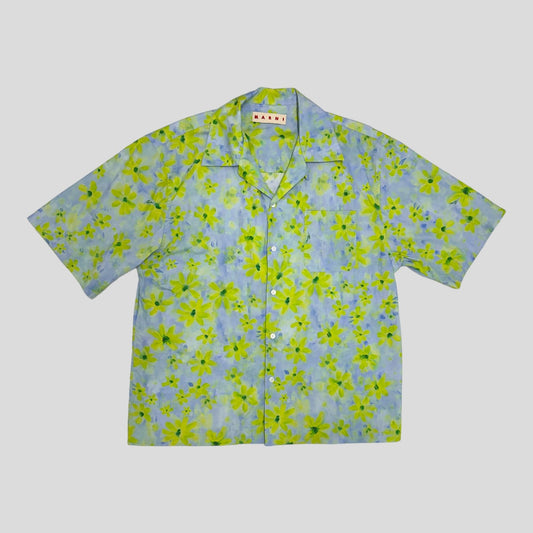 Marni Floral Print Poplin Shirt