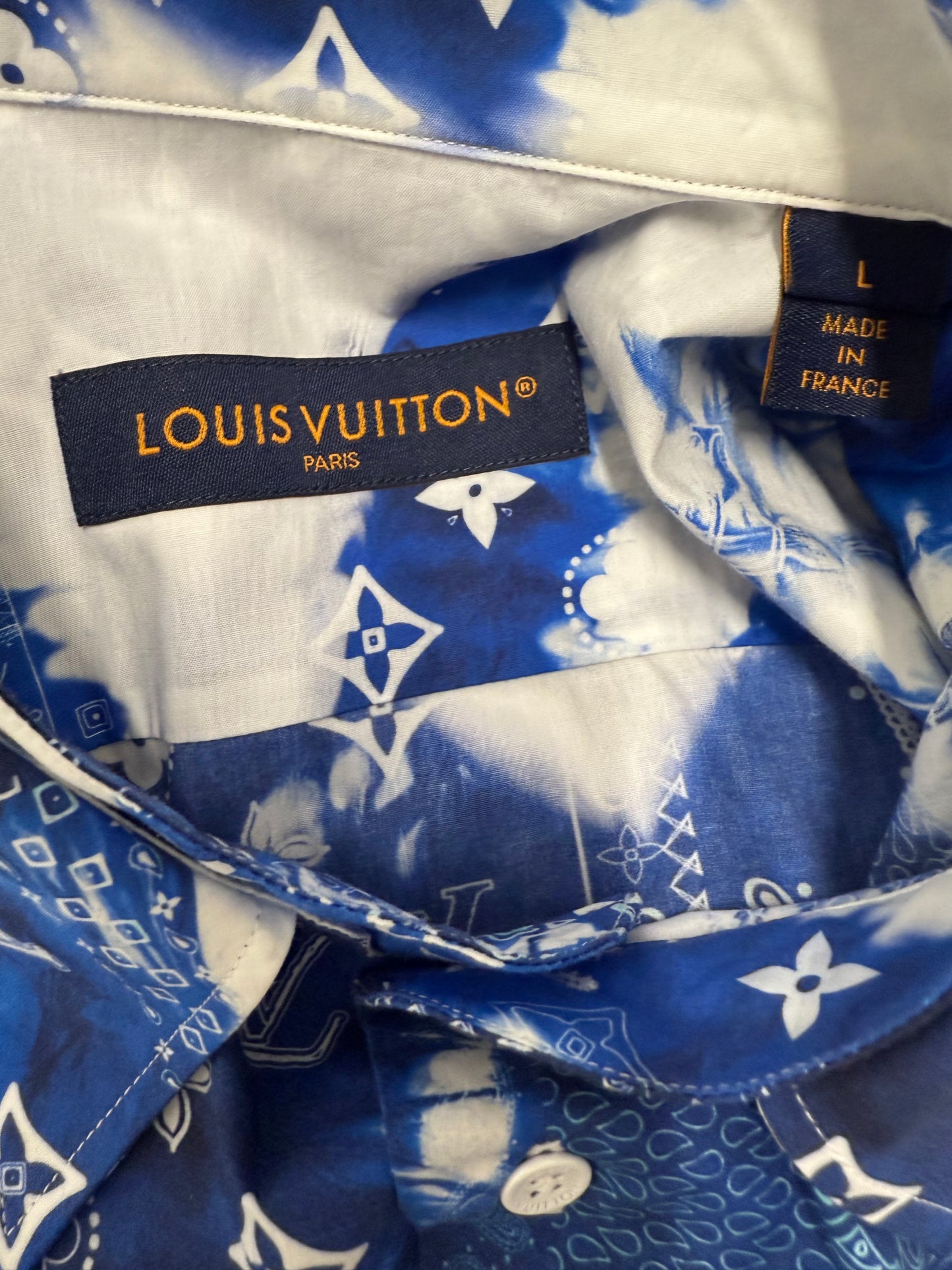 Louis Vuitton Monogram Bandana Tie-Dye Print Shirt