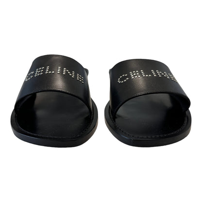 Celine Leather Studded Logo Sandals